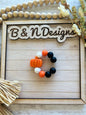 Orange Black Pumpkin FLat Cup Charms