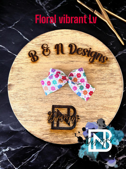 Floral Vibrant Fashion Bow