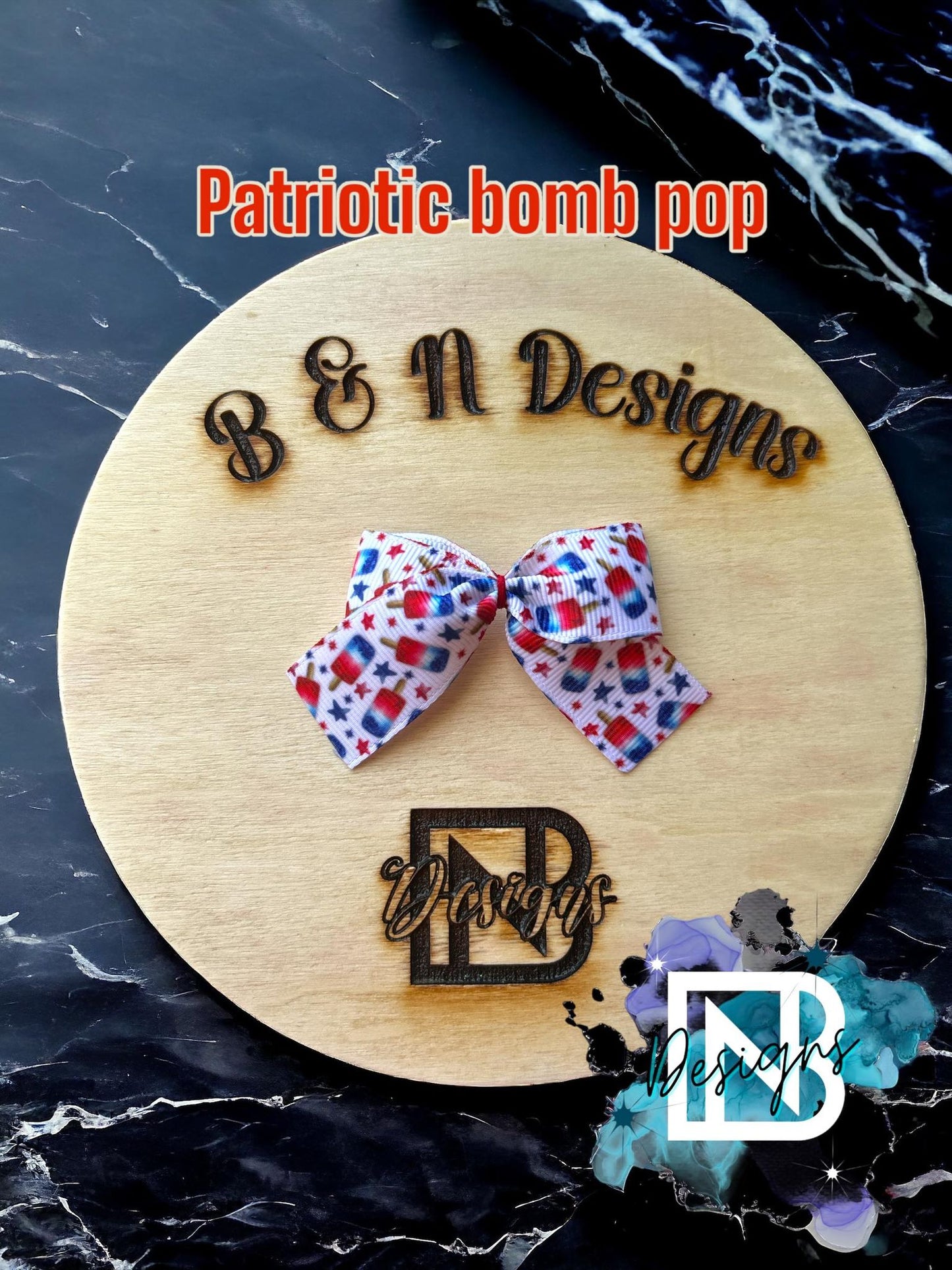 4th of july bomb pop Freshie Bow