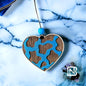 Cow Print Heart Car Charm