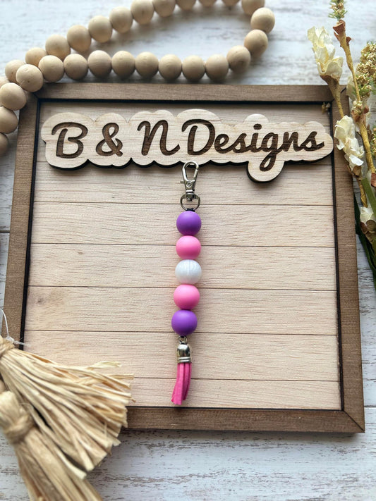 Purple and Pink Keychain