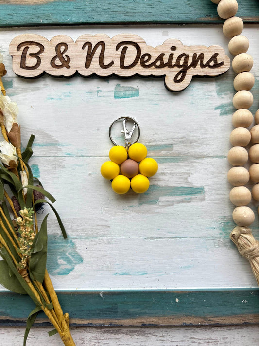 Yellow Flower Keychain