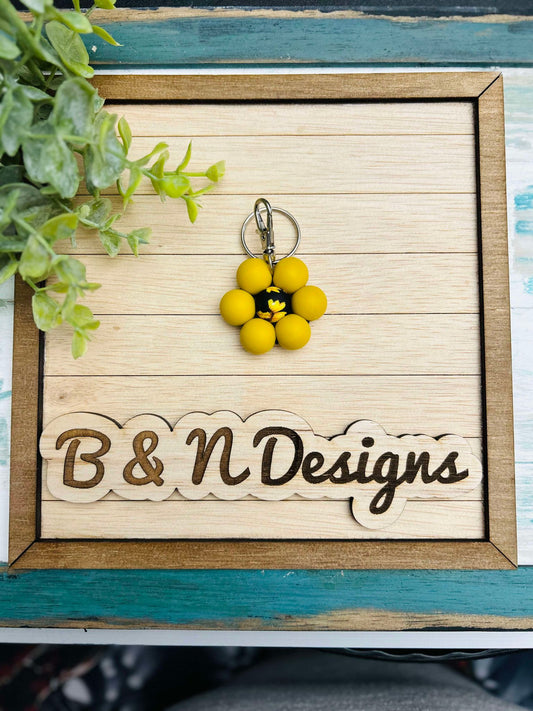 Mustard Sunflower  Flower Keychain