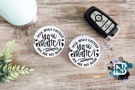 You Matter Car Coasters