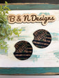 Camo Flag Black Car Coasters