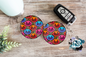 Colorful Pumpkins Car  Coasters