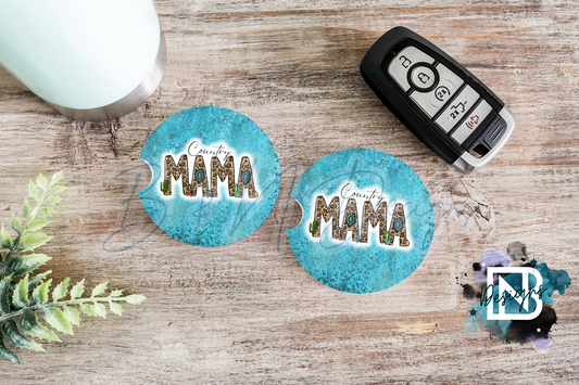 Country Mama Car Coasters