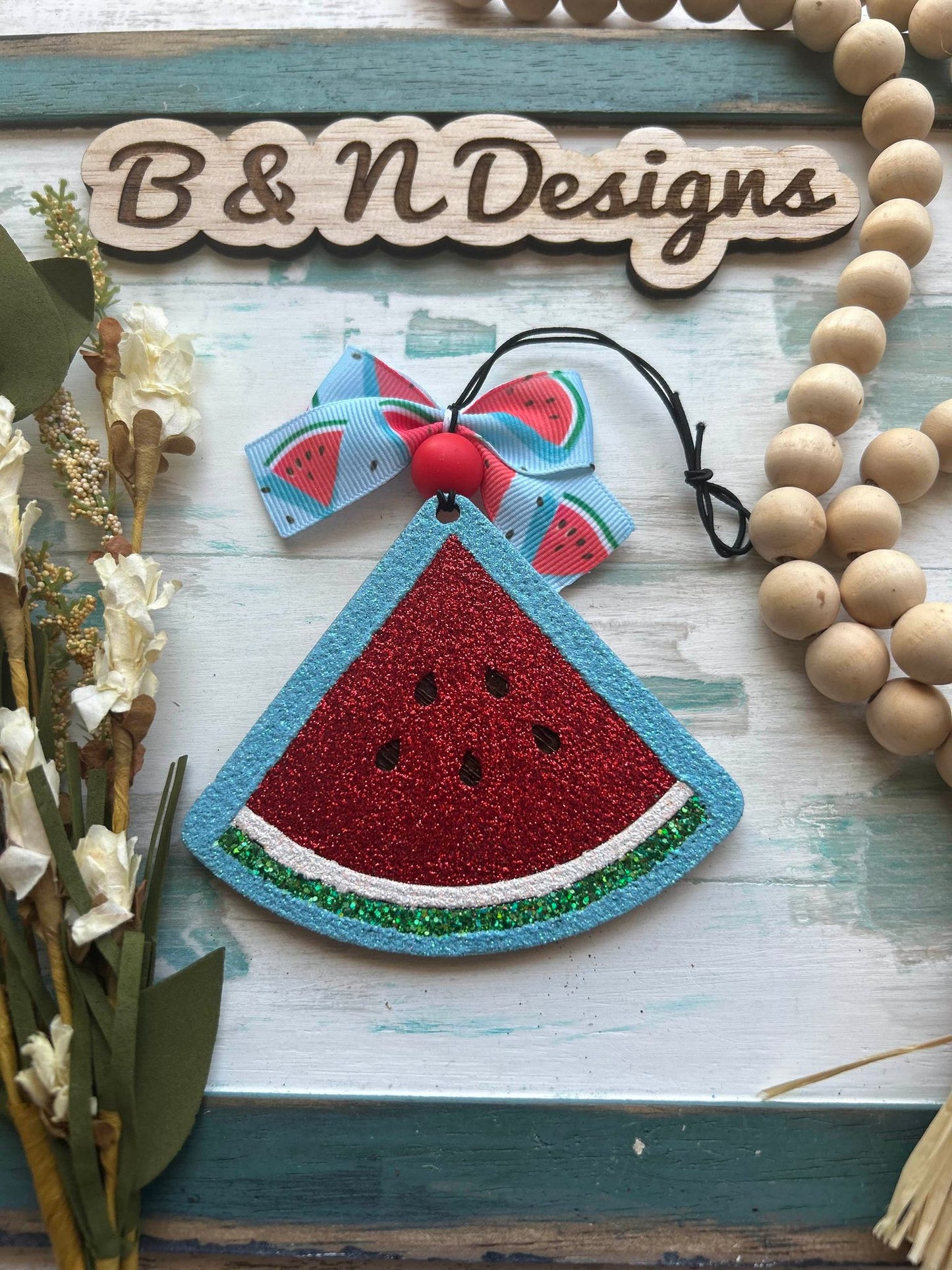 Watermelon Slice Car Charm